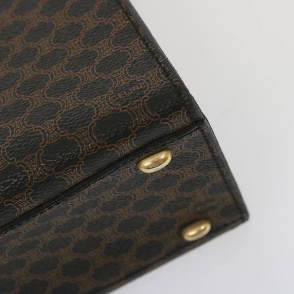 CELINE Macadam Canvas Hand Bag PVC 2way Black Auth 67776A - Picture 15 of 16